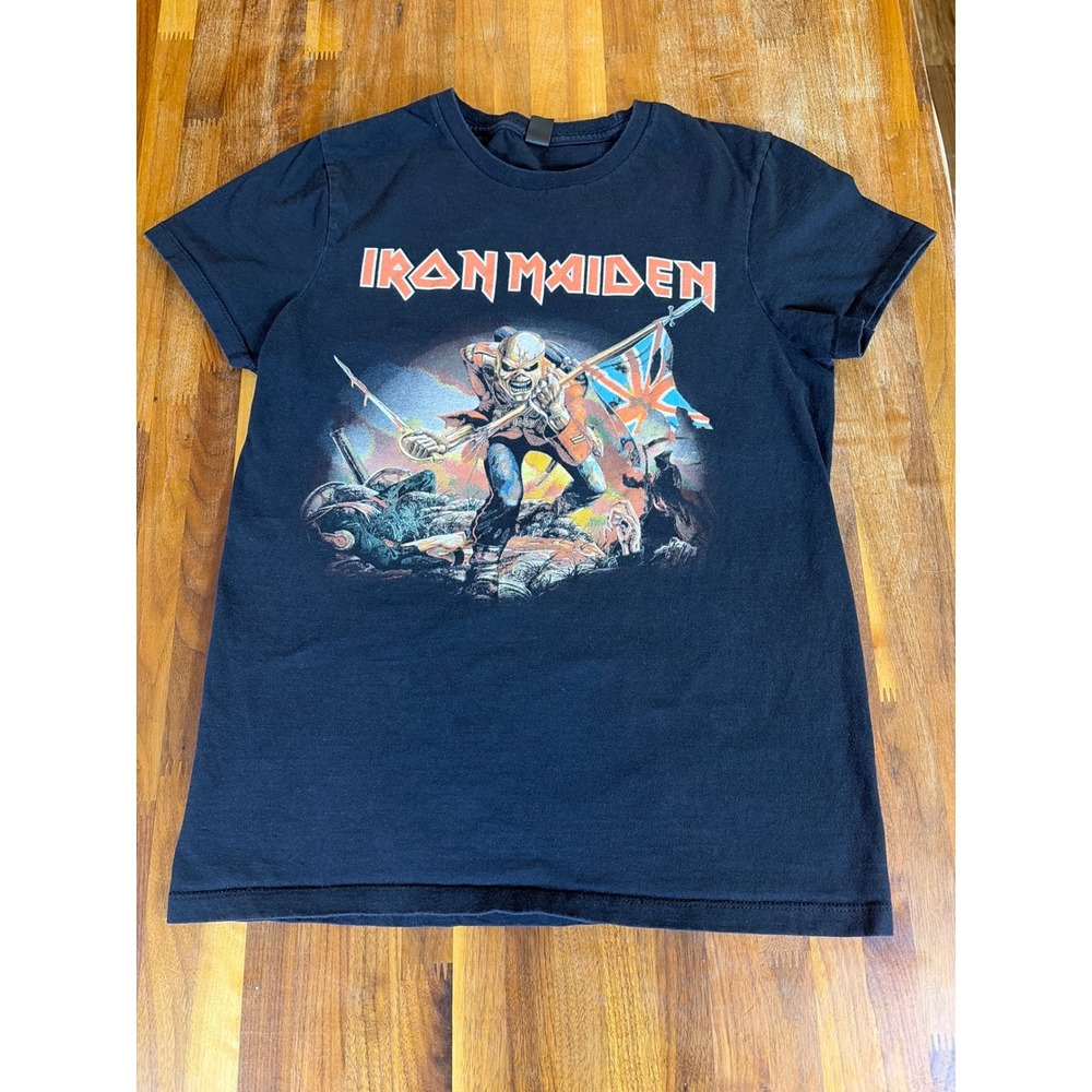 Iron Maiden The Trooper Graphic T-Shirt Black Cotton Bay Island Sportswear Small